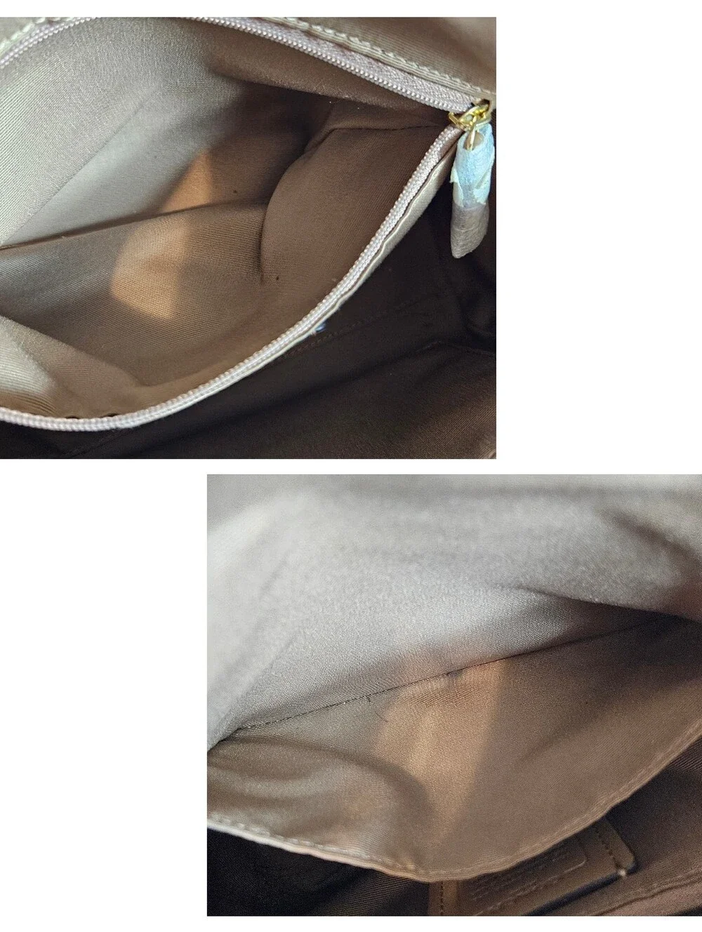 Coach Satchel OS Rowan Signature Canvas Crossbody Top Handle Gold Tan Brown